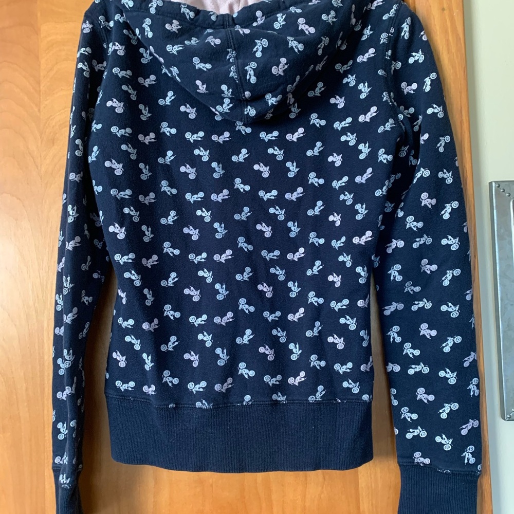 Fox Women's Dark Blue Patterned Hoodie